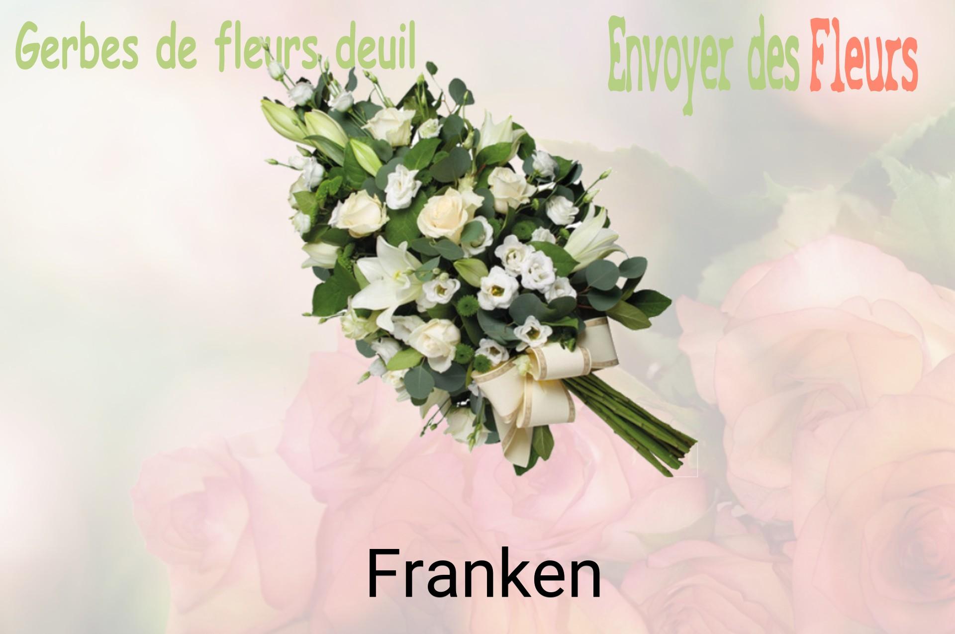 Gerbe de fleurs de deuil livrée à Franken
